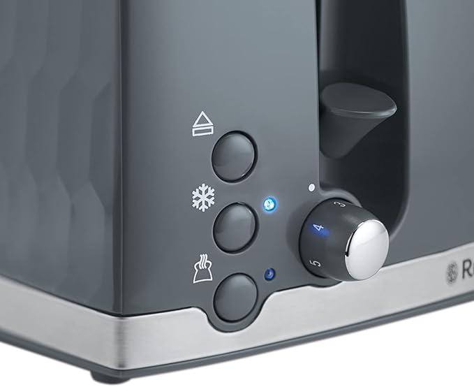 Russell Hobbs Honeycomb 4 Slice Toaster - Grey | 26073 - Image 2