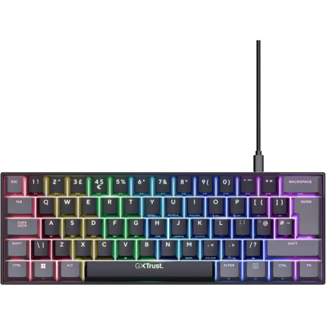 Trust GXT 867 Mini Gaming Keyboard | RGB Illumination | T24886 - Image 2