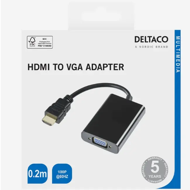 Deltaco HDMI to VGA Adapter | HDMIVGA7R - Image 2