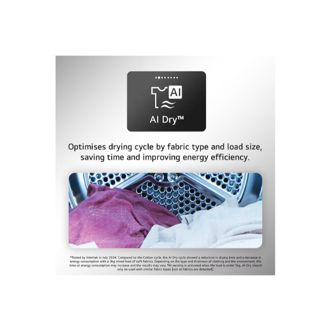 LG 9kg DUAL Inverter Heat Pump™ Tumble Dryer Series 7 - Black | RHX7009TBB - Image 14