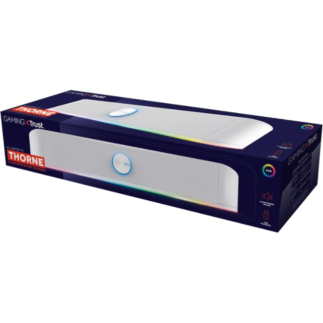 Trust GXT 619W Thorne RGB Illuminated Soundbar | White | T25110 - Image 8