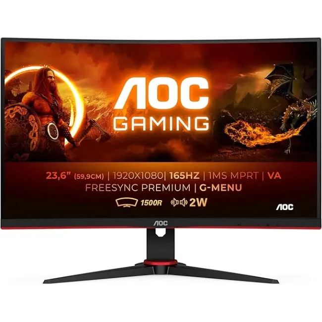 AOC 24" Gaming Curved Monitor | Black | C24G2AE-BK