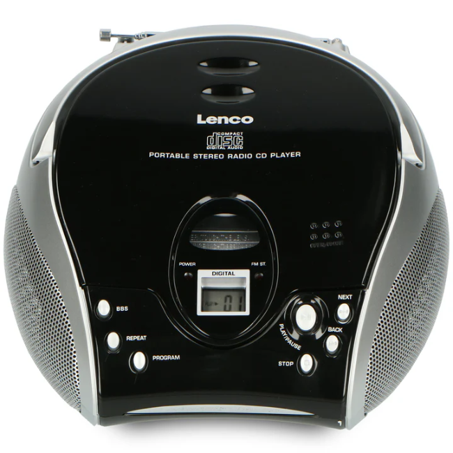 Lenco Portable FM Radio With Cd Player | Black & Silver | SCD-24-BLACK - Image 5