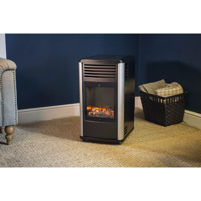 Sahara Manhattan Portable Gas Heater - Black and Silver | MAHNIR-BK - Image 5