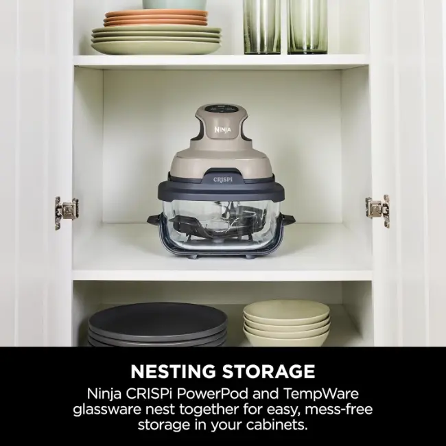 Ninja CRISPi 4-in-1 Portable Glass Air Fryer | Stone | FN101UKST - Image 14