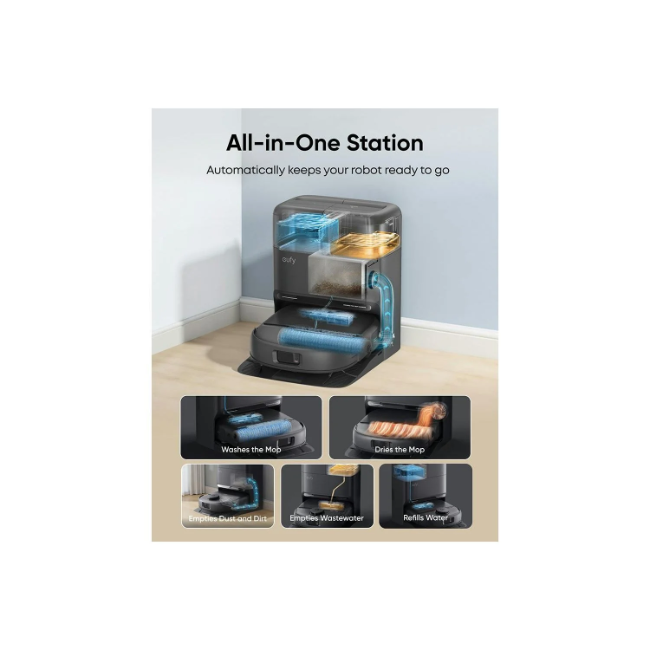 Eufy Omni C28a Robot Vac With Accessory - Black | T211AV10 - Image 4