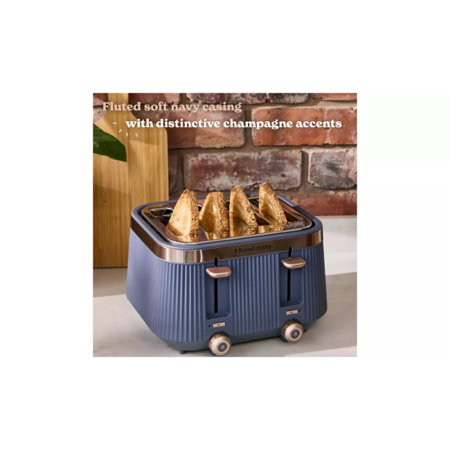 Russell Hobbs Bronte 4 Slice Toaster | Navy | 26772 - Image 4
