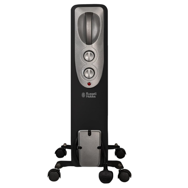 Russell Hobs Oil Radiator 2kw | Black | RHOFR5002B - Image 2