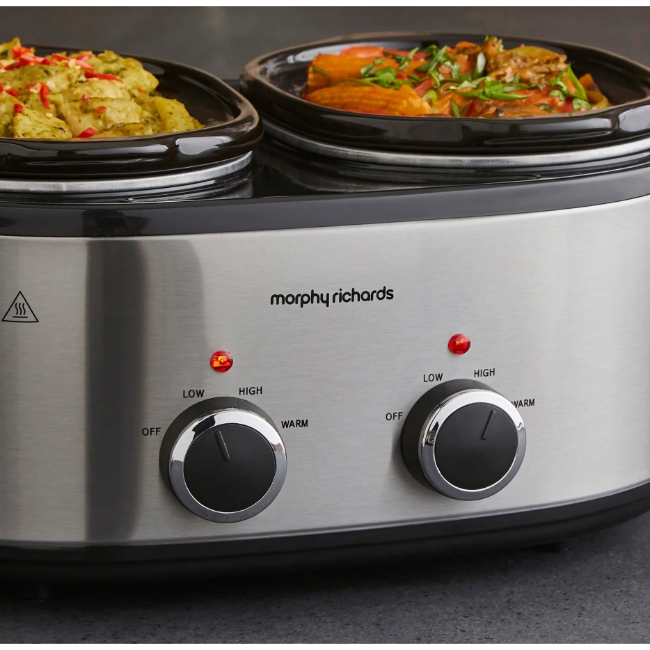 Morphy Richards 3.8L DuoServe Double Pot Slow Cooker | 462000 - Image 3