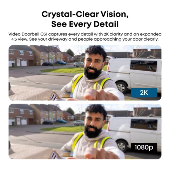 Eufy Video Doorbell C31 With Chime 2 | E8223313 - Image 2