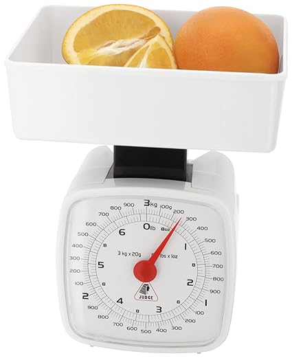 Judge Traditional Kitchen Scales | 3kg | White | J401 - Image 3