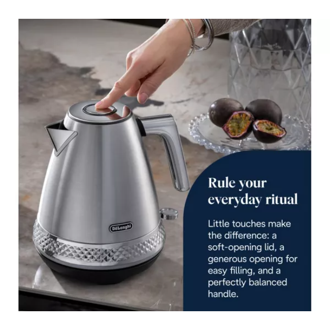 Delonghi Diadema 1.7l Kettle | Stainless Steel | KBV3001.M - Image 4