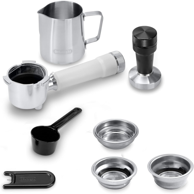 DeLonghi Dedica Duo Manual Coffee Maker | White | EC890.WI - Image 7