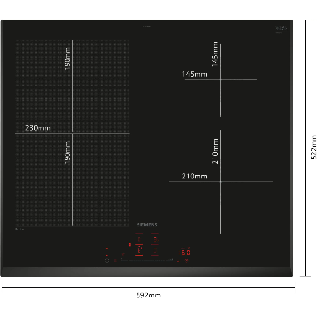 Siemens IQ700 Induction Hob 60cm - Black | EX651HEC1E
