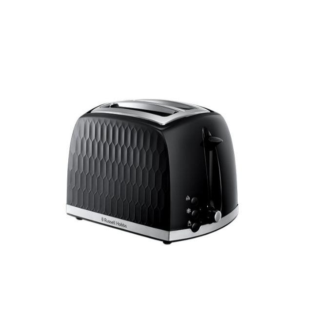 Russell Hobbs Honeycomb 2 Slice Toaster | Black | 26061