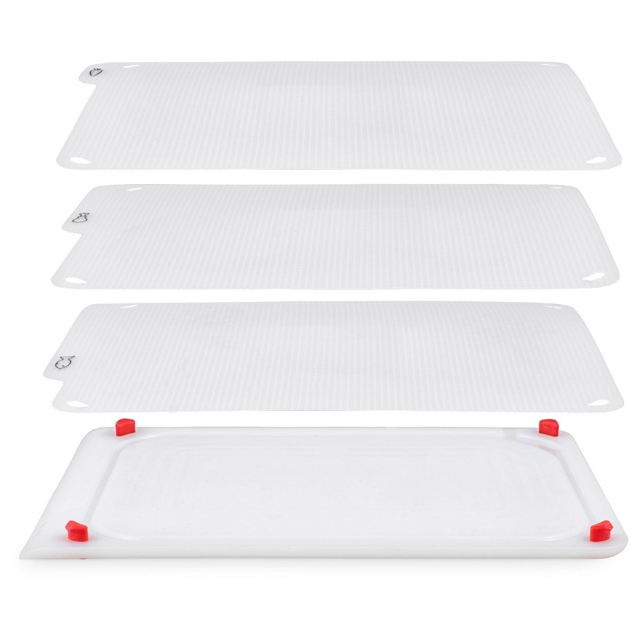 Zyliss 4-in-1 Chopping Board Set - White | E910052 Zyliss 4-in-1 Chopping Board Set - White | E910052