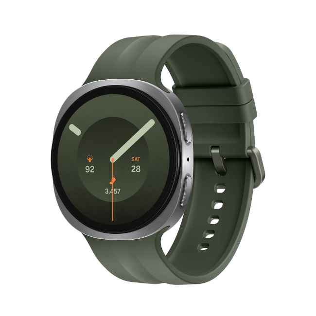 Samsung Watch 9 44mm Bluetooth - Silver with Green Strap | SM-L350NZSAEUB - Image 2