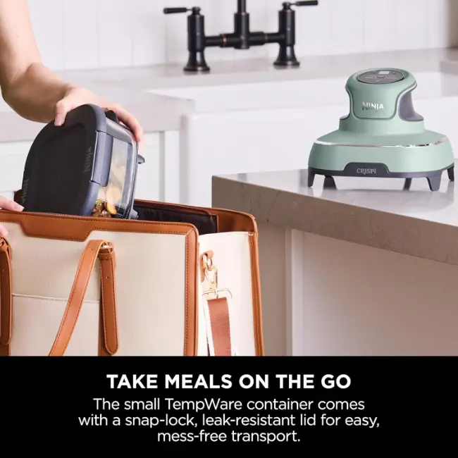 Ninja CRISPi 4-in-1 Portable Glass Air Fryer | Sage | FN101UKSG - Image 5