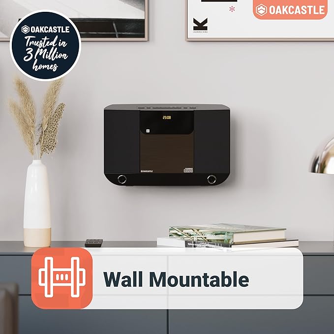 Oakcastle Compact HiFi Bluetooth Stereo System - Black | 1000002839 - Image 4 Oakcastle Compact HiFi Bluetooth Stereo System - Black | 1000002839 - Image 4