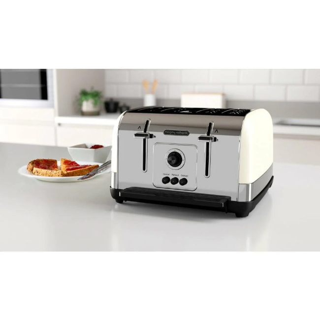 Morphy Richards 4 Slice Toaster - Cream | 240132 - Image 4