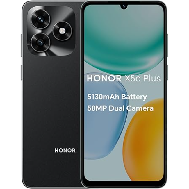 Honor X5c Plus 4+128g Phone - Midnight Black | 5109BYFH