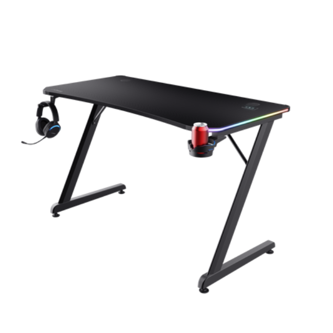 Trust Gxt709 RGB Luminus Gaming Desk - Black | T25184 - Image 2
