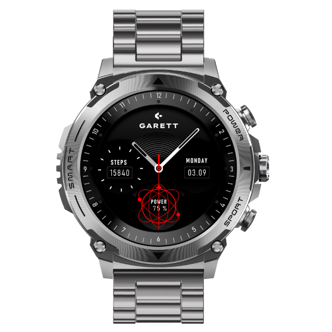 Garett Atom Smartwatch - Silver Steel | ATOM-SILVER - Image 3
