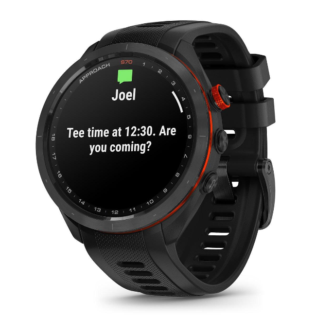 Garmin Approach S70 Smart Watch 47mm - Black/Red | 010-02746-12 - Image 3