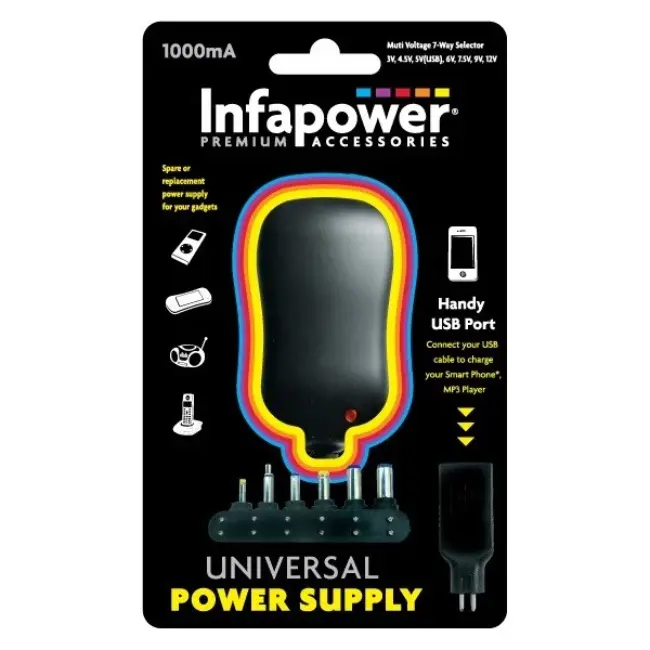 Infapower P002 1000mA Multivolt Universal Power Supply | 210350