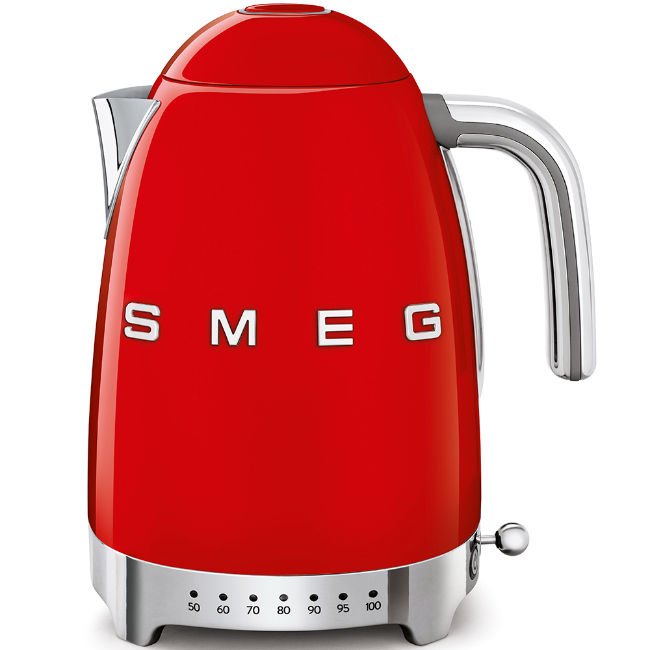 Smeg 50's Retro Style Variable Temperature Kettle Red | KLF04RDUK