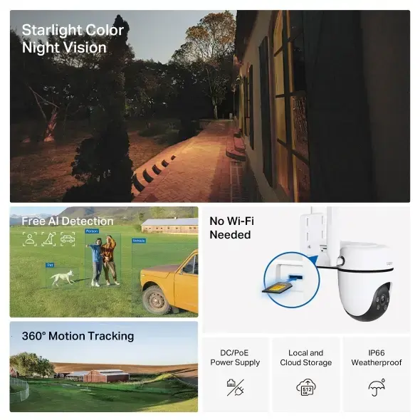 Tapo Outdoor 4G LTE Camera With Pan & Tilt | TAPOC501GW - Image 4