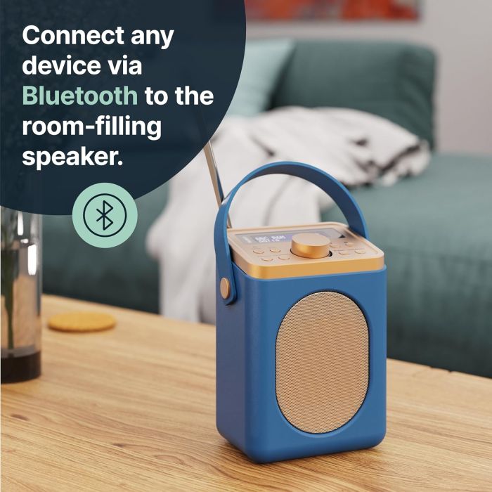 Majority Little Shelford Portable Radio | DAB+ Bluetooth | Blue | LSHDABMIDUK - Image 4