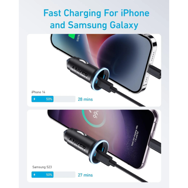 Anker 323 52.2W Car Charger | Black | A2735G11 - Image 4
