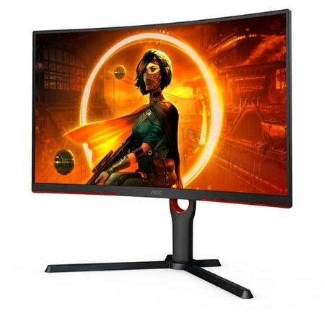 AOC 27" QHD 165Hz Curved Gaming Monitor - Black/Red | CQ27G3SU-BK - Image 3