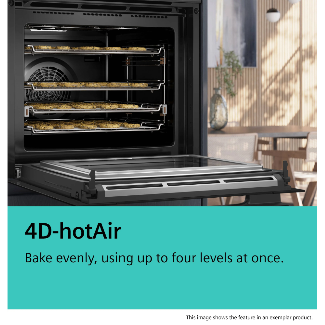 Siemens IQ700 Built-In Oven with Steam Function 60x60 cm - Black | HS736G1B1B - Image 10