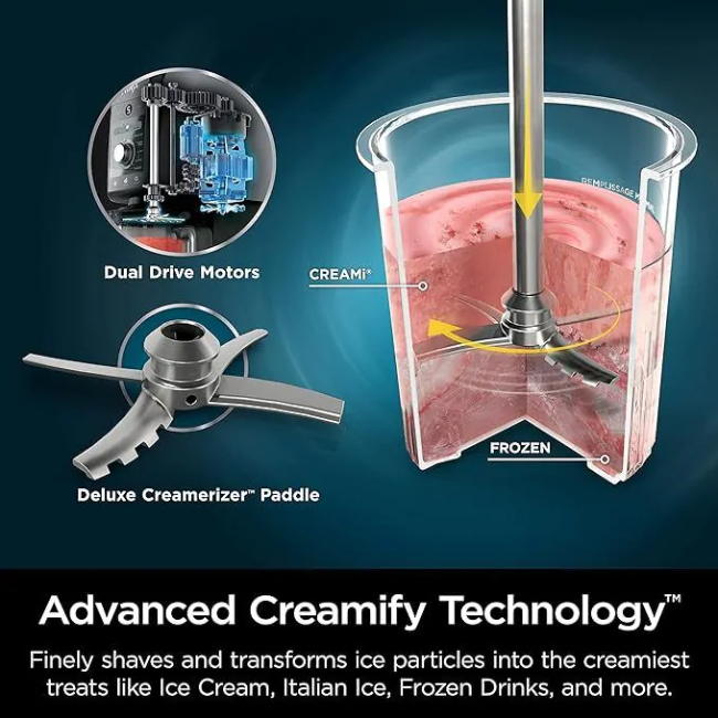 Ninja CREAMi Deluxe 10-in-1 Ice Cream and Frozen Drink Maker - Grey | NC501UK - Image 5