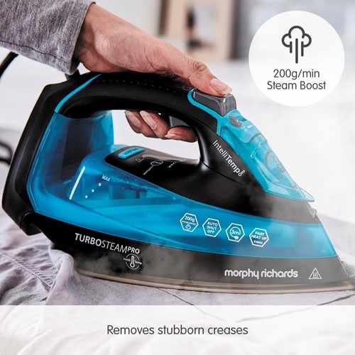 Morphy Richards Turbosteam Pro Digital Intellitemp 40g Steam Output Iron | 303210 - Image 5 Morphy Richards Turbosteam Pro Digital Intellitemp 40g Steam Output Iron | 303210 - Image 5