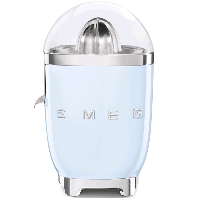 Smeg 50's Retro Style Citrus Juicer Pastel Blue | CJF01PBUK - Image 1 Smeg 50's Retro Style Citrus Juicer Pastel Blue | CJF01PBUK - Image 1