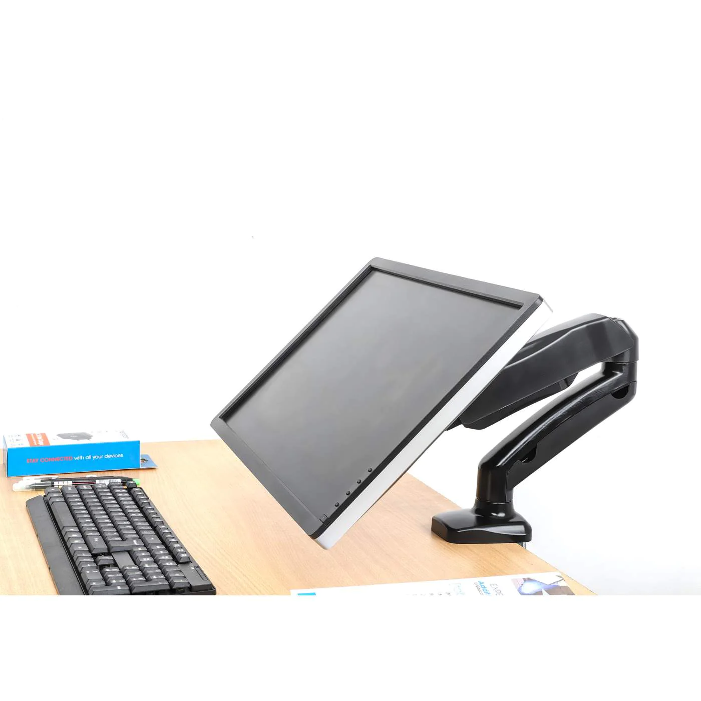 Manhattan Single Monitor Desk Mount - Aluminium | 462303 - Image 3