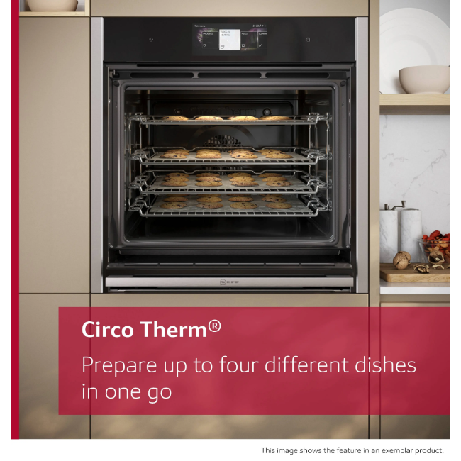 Neff N90 Built-In Single Oven with Added Steam function Oven with Slide'n'Hide - Black | B69VY7MY0 - Image 8