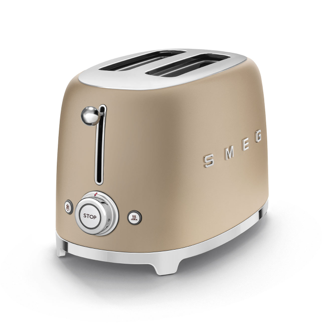 Smeg 2 Slot Toaster - Champagne | TSF01CHMUK - Image 2
