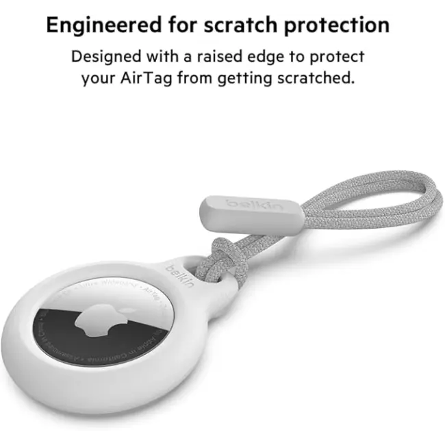 Belkin Secure Apple Air Tag Holder With Strap - White | F8W974BTWHT - Image 3