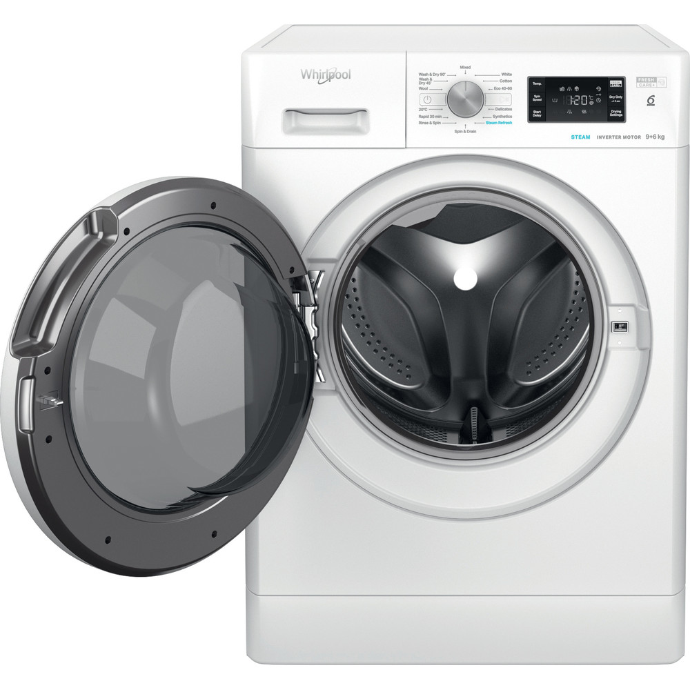 Whirlpool 9KG/6KG Washer Dryer - White | FFWDB 964369 WV UK - Image 2