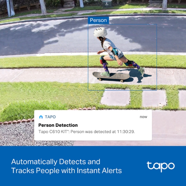 Tapo C610 2k Solar Security Camera Kit Pan / Tilt - White | TAPO-C610KIT - Image 8