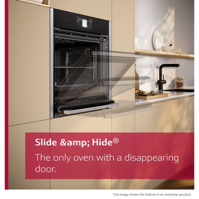 Neff N90 Built-In Oven with Steam Function and Slide'n'Hide -  Black/Graphite | B64VS71G0B - Image 7