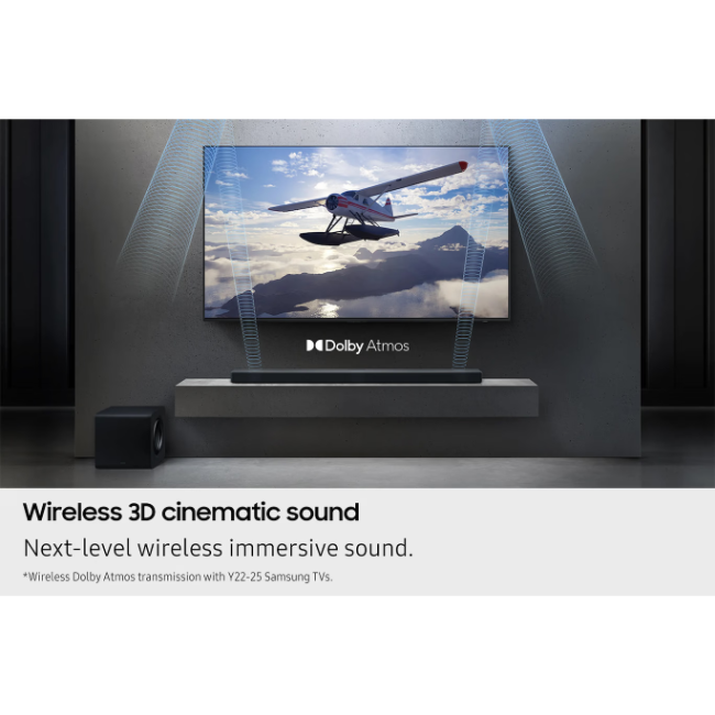 Samsung Q-Series 5.1.2ch Soundbar with Subwoofer & Rear Speakers - Black | HW-QS750F-XU - Image 10