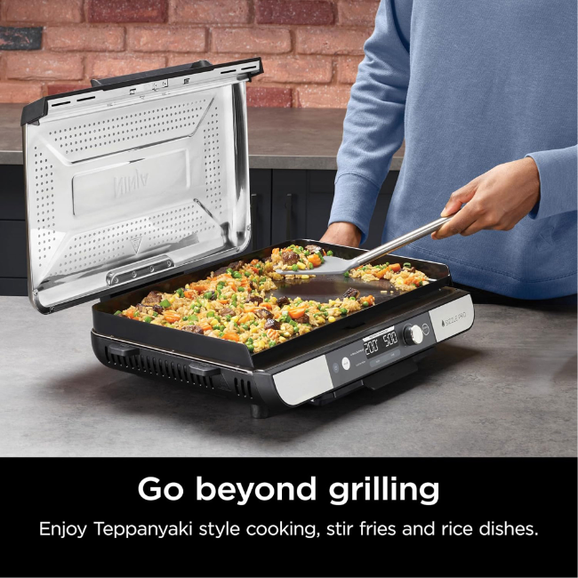 Ninja Sizzle Pro Xl Grill & Flat Plate - Silver/Black | GX101UK - Image 11