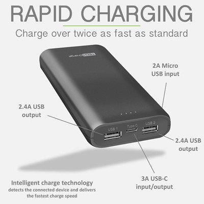 Techcharge Triple Port Powerbank 12000ma | TC1714 - Image 6
