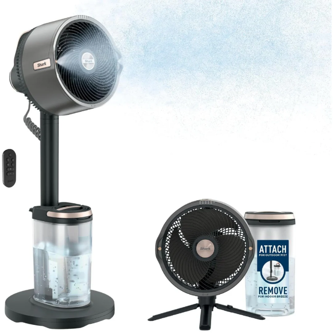 Shark FlexBreeze Pro Mist Indoor & Outdoor Fan & Outdoor Misting System - Grey | FA300UK - Image 3