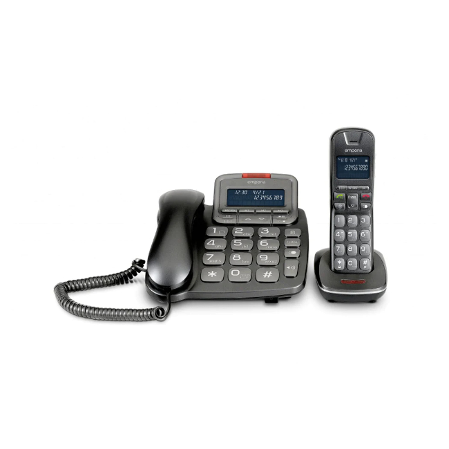 Emporia TALKHOME Combi Telephone Set - Black/Silver | TH-21ABB-UK Emporia TALKHOME Combi Telephone Set - Black/Silver | TH-21ABB-UK